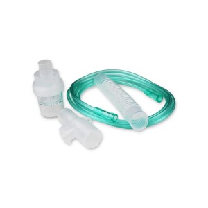 Nebulizator z ustnikiem, drenem i rurą karbowaną, bez DEHP