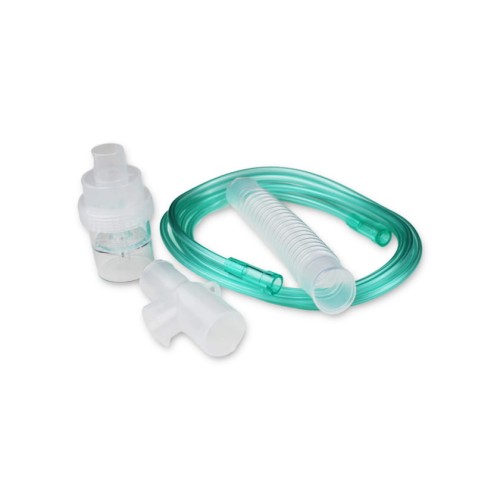 Nebulizator z ustnikiem, drenem i rurą karbowaną, bez DEHP