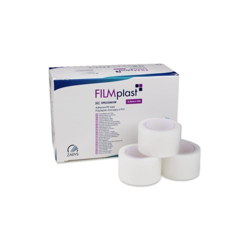 Przylepiec mocujący foliowy FILMplast 2,5 cm x 5 m op. 12 szt.